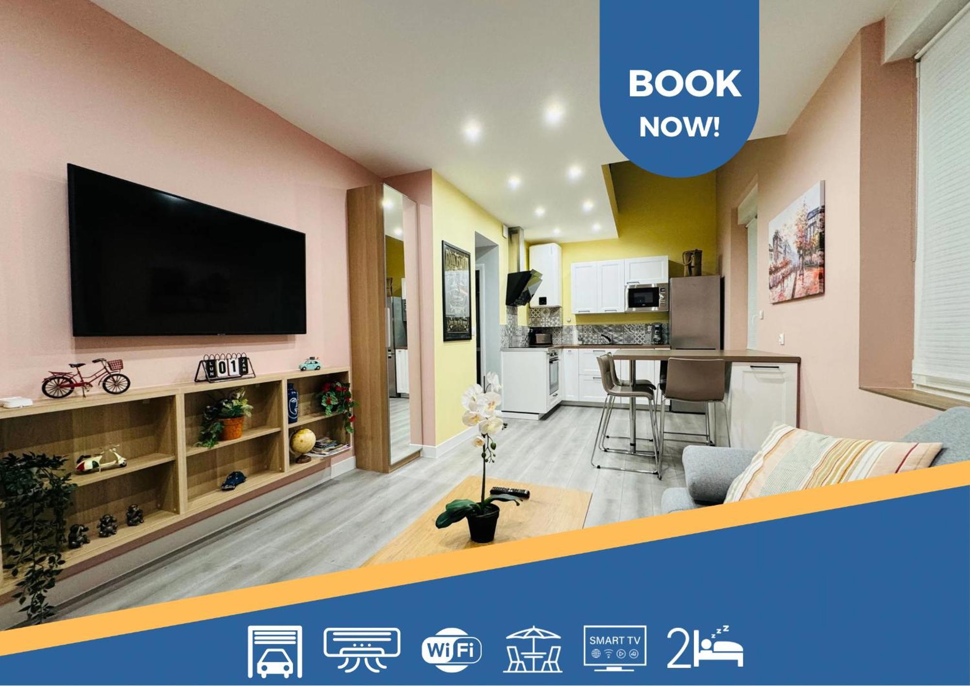 70M2 Climatise - Parking Prive - Lycee Roosevelt - Reims Arena Appartement Buitenkant foto